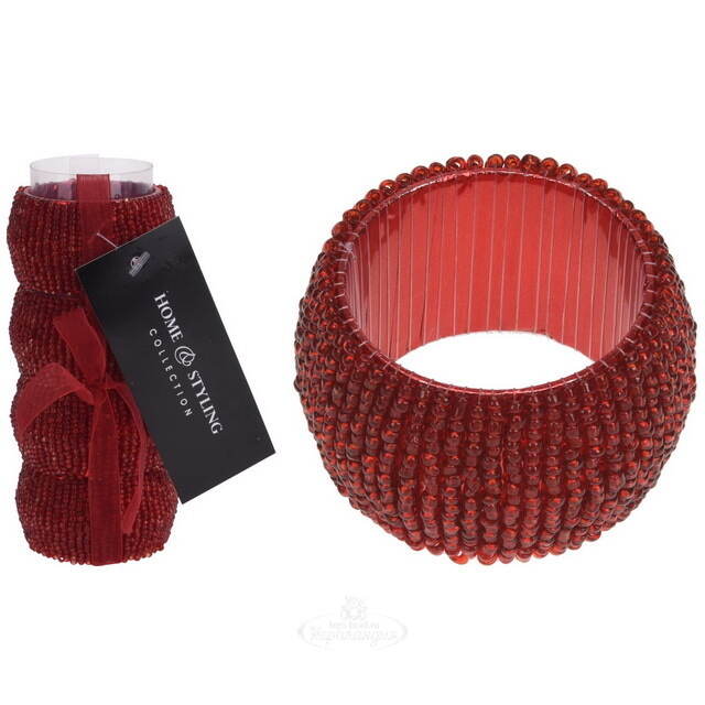 Кольца для салфеток Сан-Джулиано 5 см, 4 шт, красные Koopman