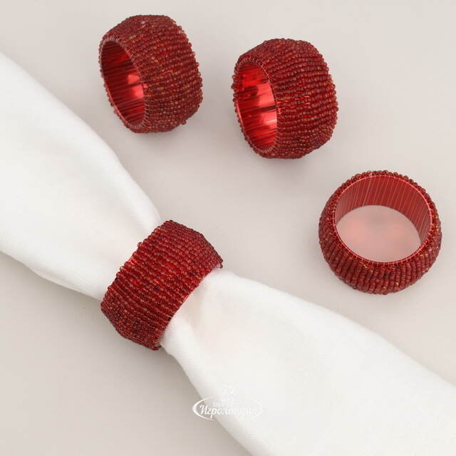 Кольца для салфеток Сан-Джулиано 5 см, 4 шт, красные Koopman