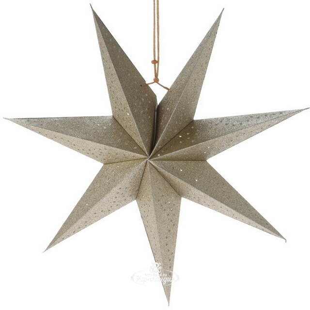 Подвесная звезда из бумаги Инес 45 см золотистая Koopman