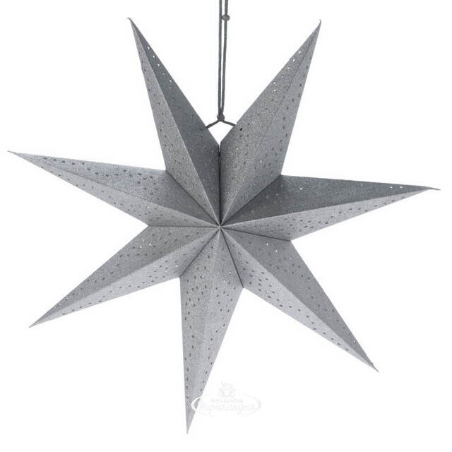 Подвесная звезда из бумаги Инес 45 см серебристая Koopman