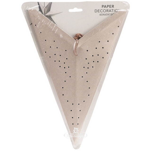 Подвесная звезда из бумаги Инес 60 см золотистая Koopman