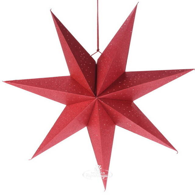 Подвесная звезда из бумаги Инес 60 см красная Koopman