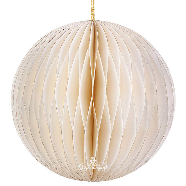 Бумажный шар Армель 15 см молочный Koopman