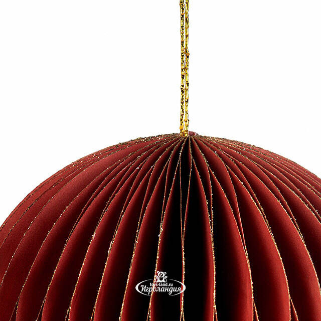 Бумажный шар Армель 15 см бордовый Koopman