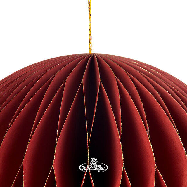 Бумажный шар Армель 25 см бордовый Koopman