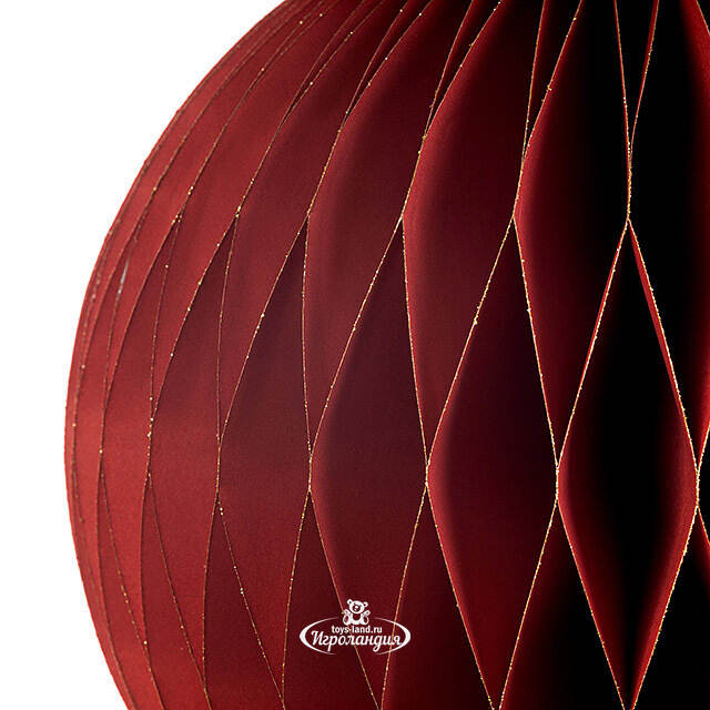 Бумажный шар Армель 25 см бордовый Koopman