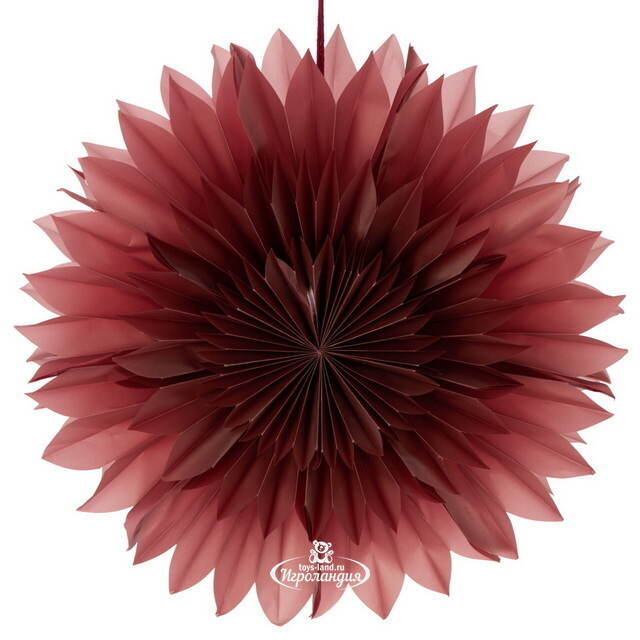 Подвесное украшение из бумаги Альканте 50 см бордо Koopman