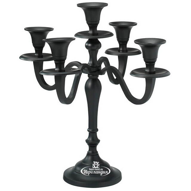 Подсвечник канделябр на 5 свечей Nocturne Noir 30 см Koopman