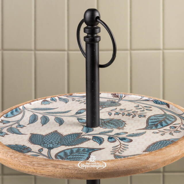 Фруктовница двухярусная Фиори ди Манго 43 см белая, дерево Koopman (Купман)