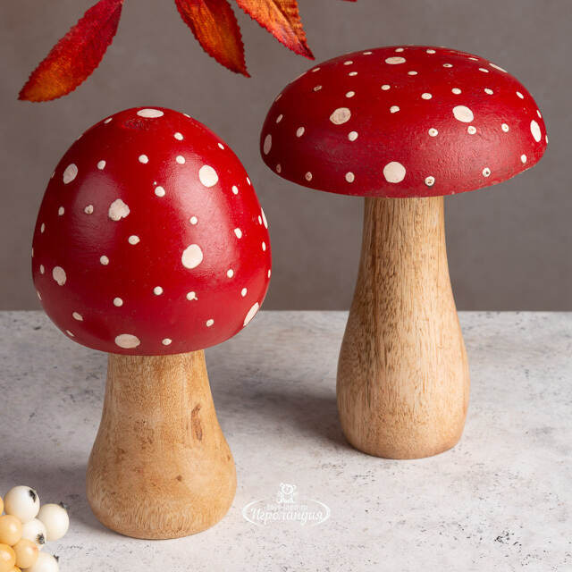 Набор декоративных фигурок Мухоморы 15 см, 2 шт Koopman
