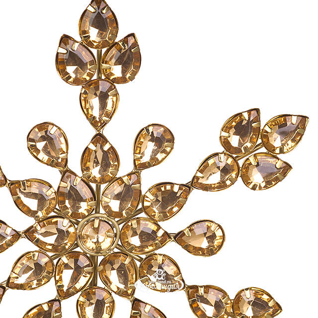 Верхушка на елку Снежинка Вискарди 26 см золотая Koopman