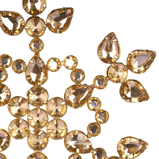 Верхушка на елку Снежинка Арданес 26 см золотая Koopman