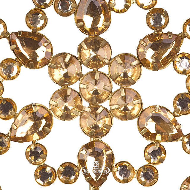 Верхушка на елку Снежинка Арданес 26 см золотая Koopman