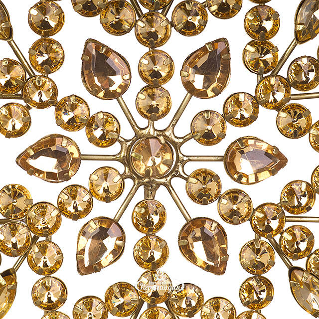 Верхушка на елку Снежинка Джове 26 см золотая Koopman