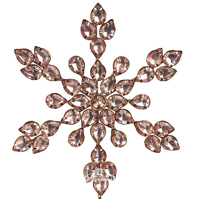 Верхушка на елку Снежинка Вискарди 26 см Koopman