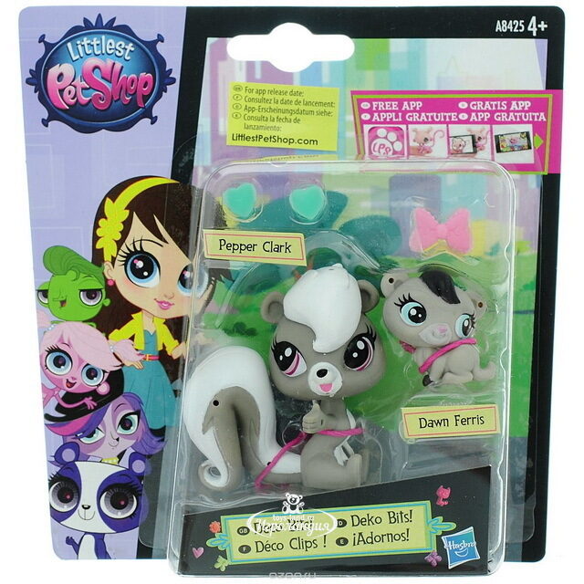 Набор Зверюшка и ее малыш - Скунс и малыш Хорек Littlest Pet Shop Hasbro