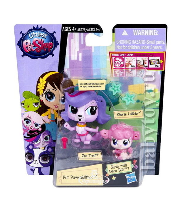 Набор Зверюшка и ее малыш - Собачка и малыш Пудель Littlest Pet Shop Hasbro