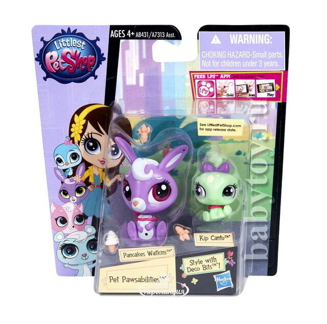 Набор Зверюшка и ее малыш - Зайка и малыш Черепашка Littlest Pet Shop Hasbro