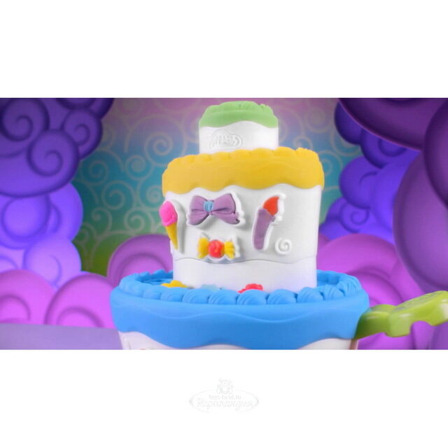 Набор для лепки Play-Doh: Праздничный торт с инструментами Hasbro