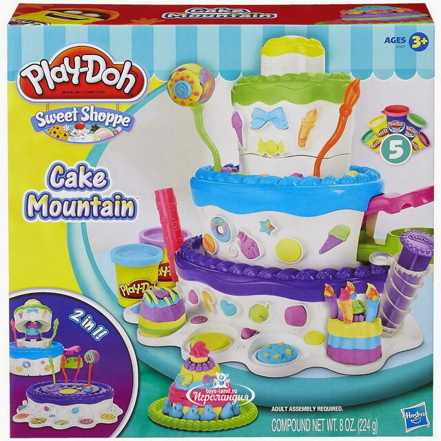 Набор для лепки Play-Doh: Праздничный торт с инструментами Hasbro