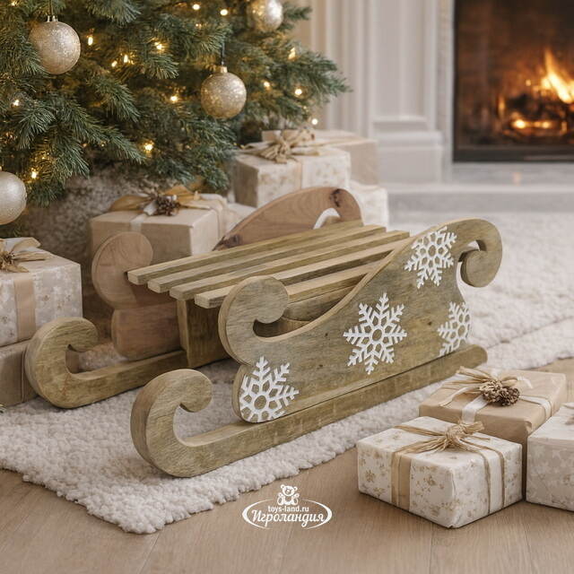 Декоративная фигура Деревянные Санки - Snow Fun 45*23 см Koopman