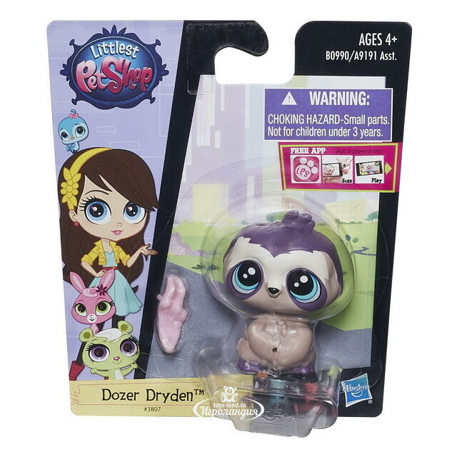 Зверюшка Ленивец 5 см Littlest Pet Shop Hasbro