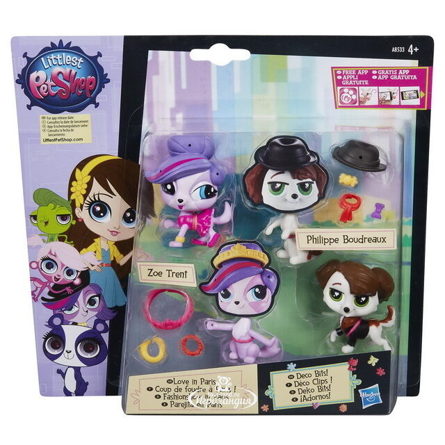 Набор игровой Модницы-зверюшки Zoe Trent и Philippe Boudreaux с аксессуарами Littlest Pet Shop Hasbro