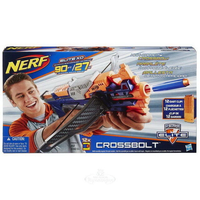 Бластер Nerf Элит КроссБолт c мягкими патронами Hasbro