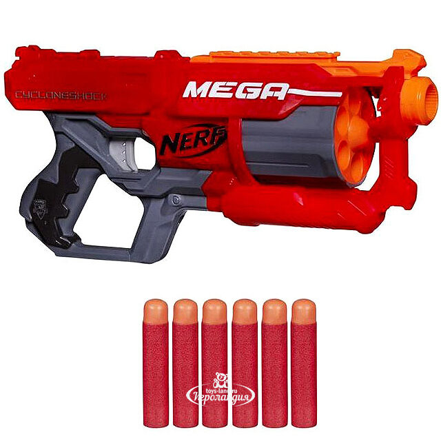 Бластер Nerf Мега Циклон шок с мягкими патронами Hasbro