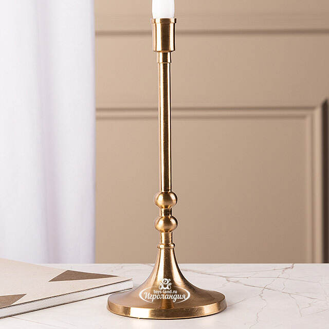 Декоративный подсвечник для 1 свечи Лиабрен 31 см золотой Koopman