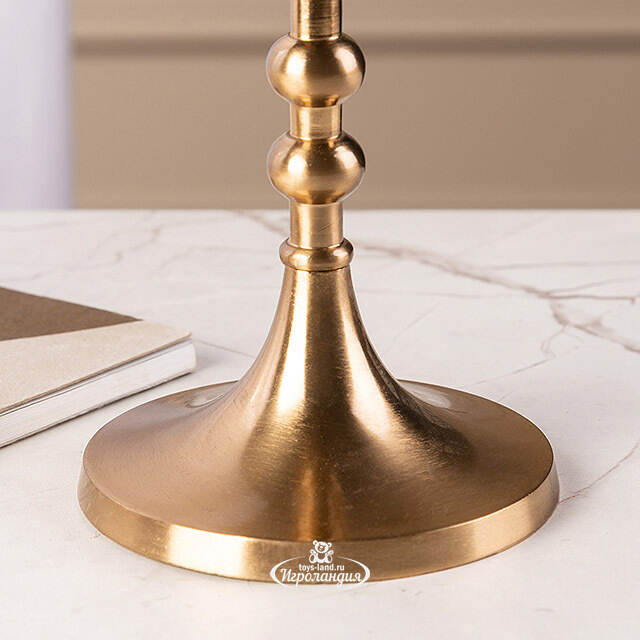 Декоративный подсвечник для 1 свечи Лиабрен 31 см золотой Koopman