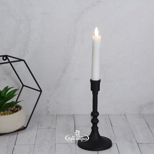 Декоративный подсвечник для 1 свечи Лиабрен 17 см черный Koopman