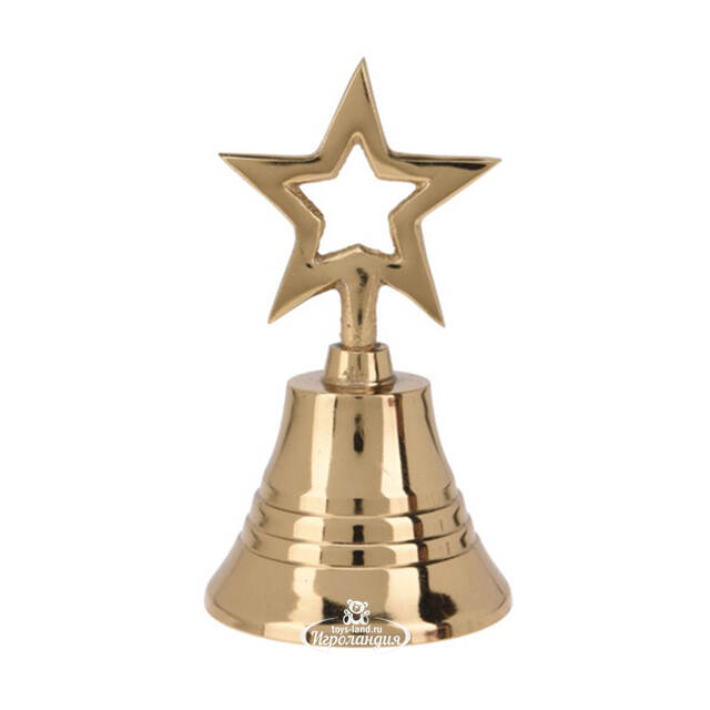 Декоративный колокольчик Marion - Звезда 11 см, золотой Koopman