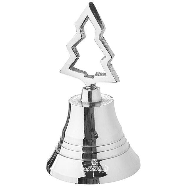 Декоративный колокольчик Marion - Елочка 11 см, серебряный Koopman