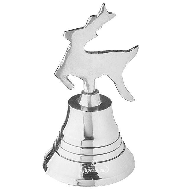 Декоративный колокольчик Marion - Олень 11 см, серебряный Koopman