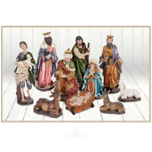Вертеп с фигурками Миг Рождества 12-40 см, 10 статуэток Koopman