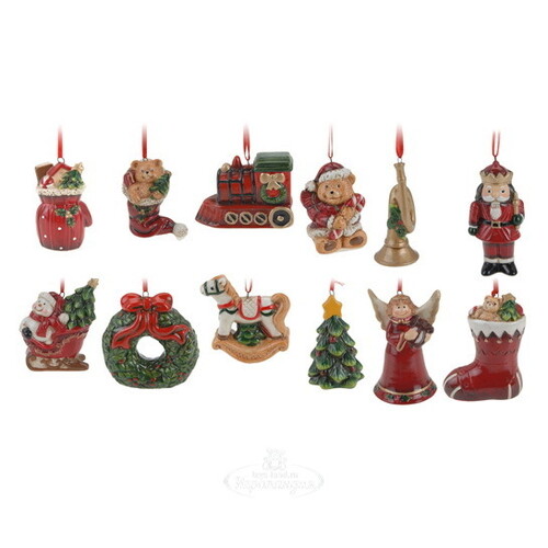 Набор елочных игрушек Магия Рождества, 7.5 см, 24 шт, подвеска Koopman
