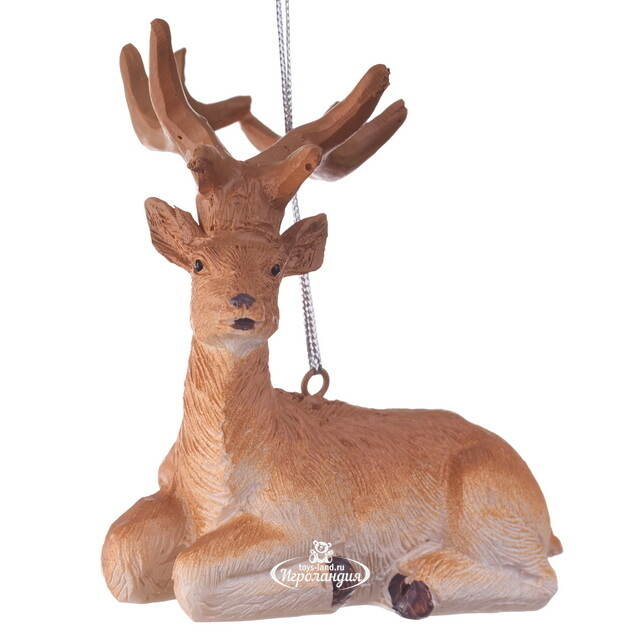 Елочная игрушка Лесной Олень 10*5*15 см светло-коричневый, подвеска Koopman