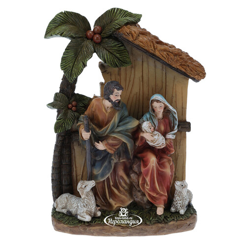 Рождественский вертеп Иосиф и Дева Мария с Иисусом на руках 21*15 см Koopman