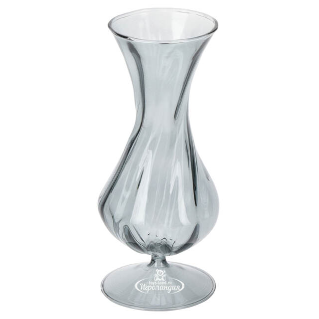 Стеклянная ваза Del Vetro - Arosa 19 см серо-голубая Koopman