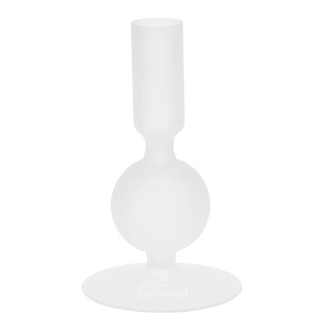Стеклянный подсвечник Del Vetro - Merano 14*8 см белый Koopman