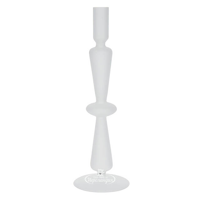 Стеклянный подсвечник Del Vetro - Merano 30 см белый Koopman