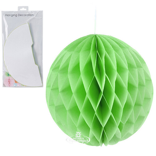 Бумажный шар 35 см зеленый Koopman