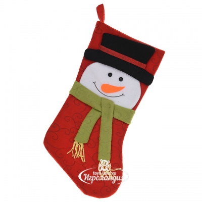 Новогодний носок Снеговик в Шарфе 45 см Koopman