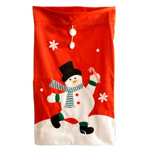 Мешок Деда Мороза с аппликацией - Снеговик 97*60 см Koopman