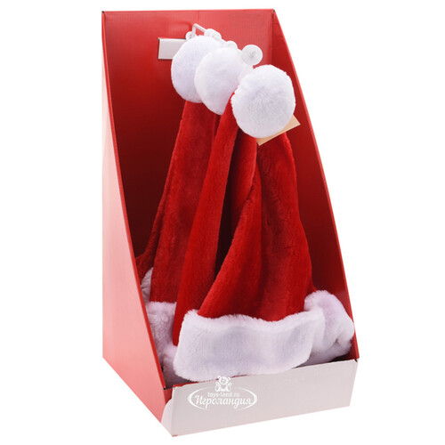 Новогодний колпак Деда Мороза с помпоном 42 см Koopman