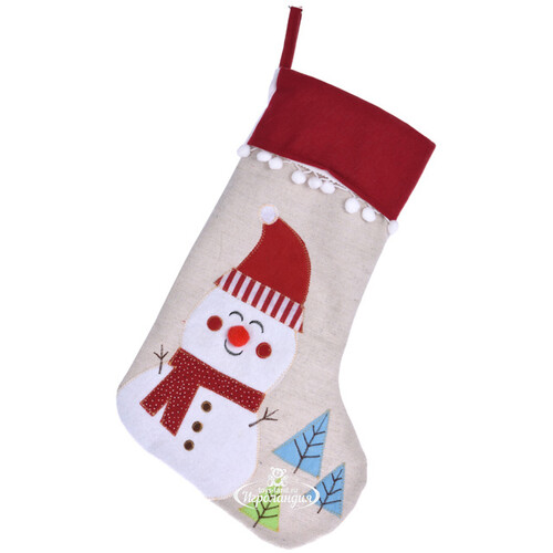 Новогодний носок Малыш Снеговик 48 см Koopman