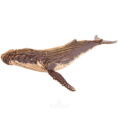 Пазл 3D "Горбатый кит", 28 эл, 46*29*10 см, гофрокартон Panda Puzzle