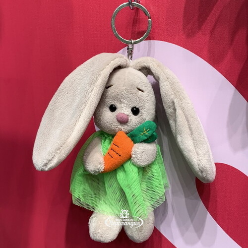 Мягкая игрушка-брелок Зайка Ми с морковкой 14 см Budi Basa