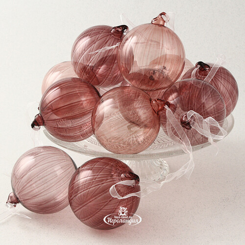 Набор стеклянных шаров Isola Rosa 8 см, 12 шт Koopman